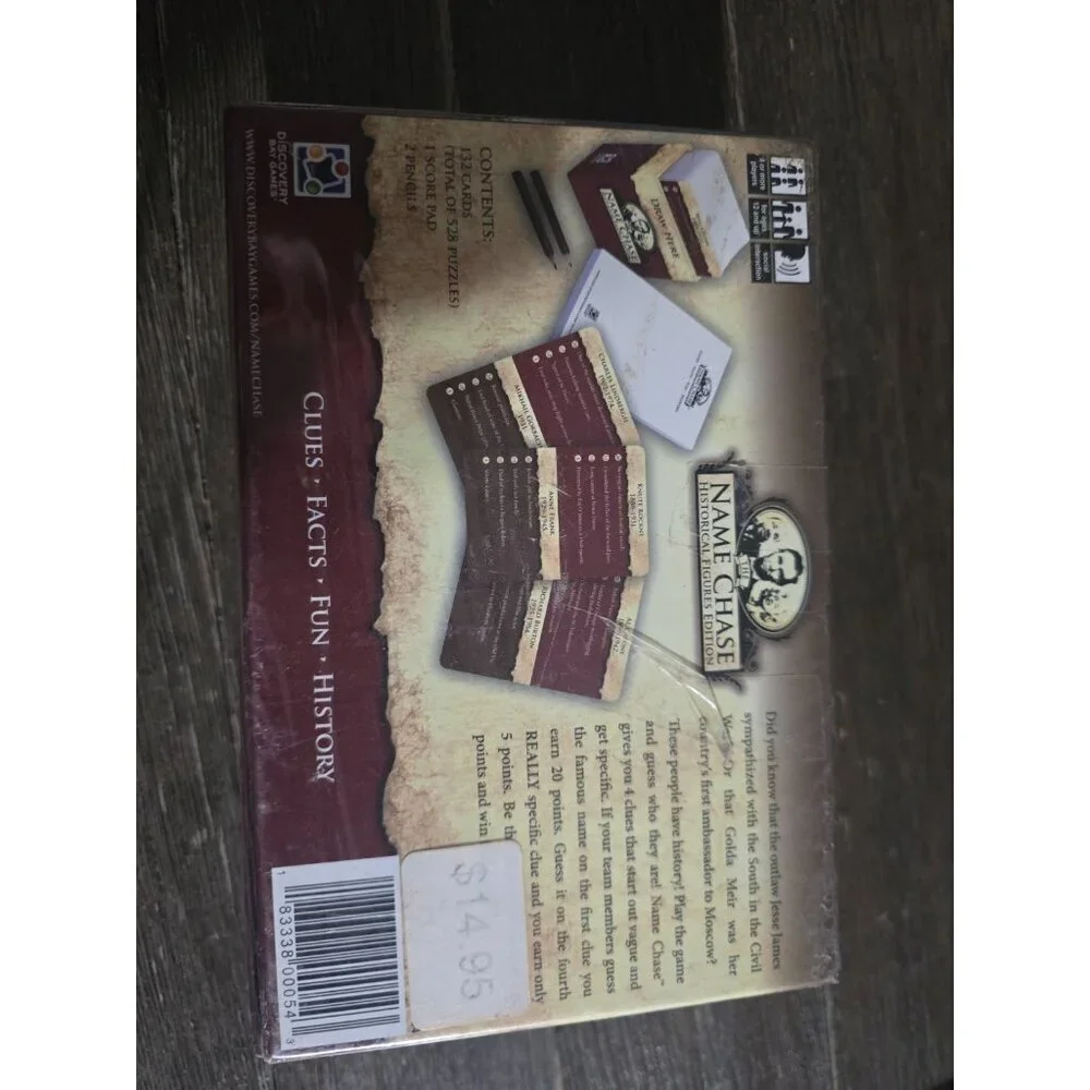 NWT The Name Chase Historical Figures Edition Card Game Discovery Bay Games